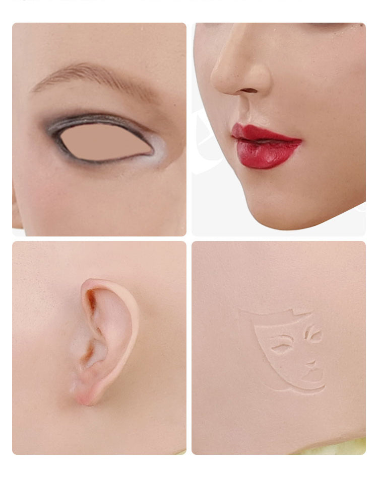 InTheMask by MOLIS SecondFace Midnight Invidia silicone female mask with realistic facial features and dark skin tone.