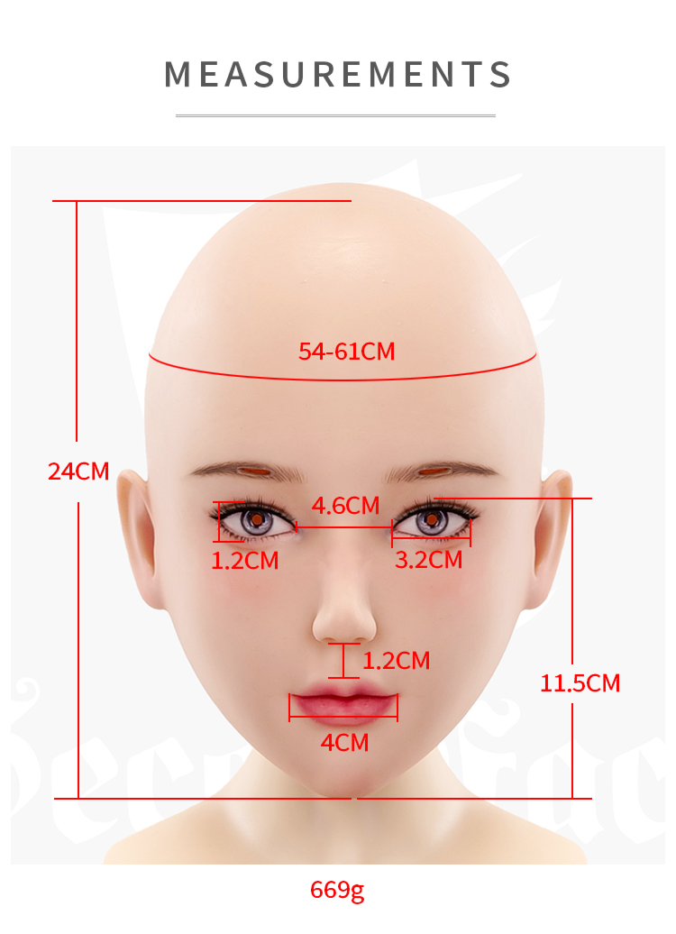 SecondFace | "Gula" Silicone Female Mask for Dollification - InTheMask by Moli's