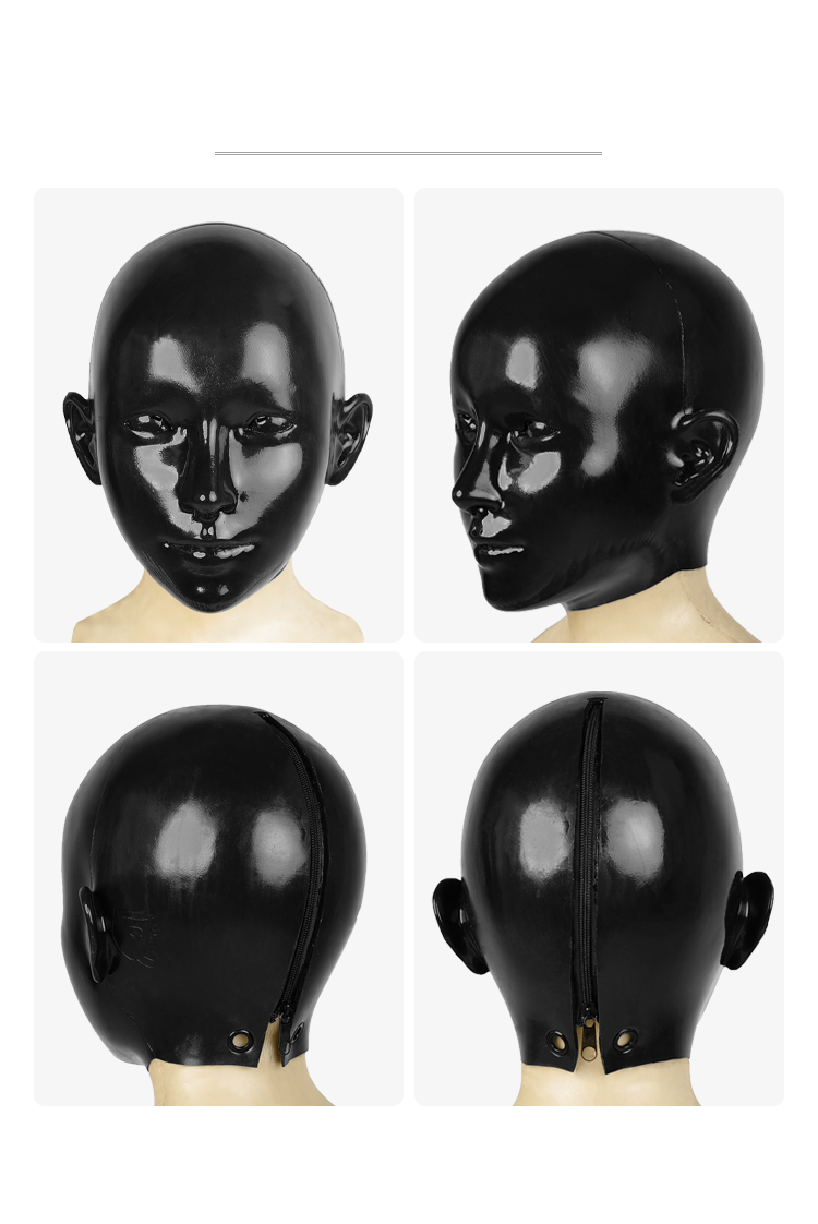 InTheMask by Moli's NEOGAN x SecondFace black silicone face mask with obsidian-inspired rubber design.