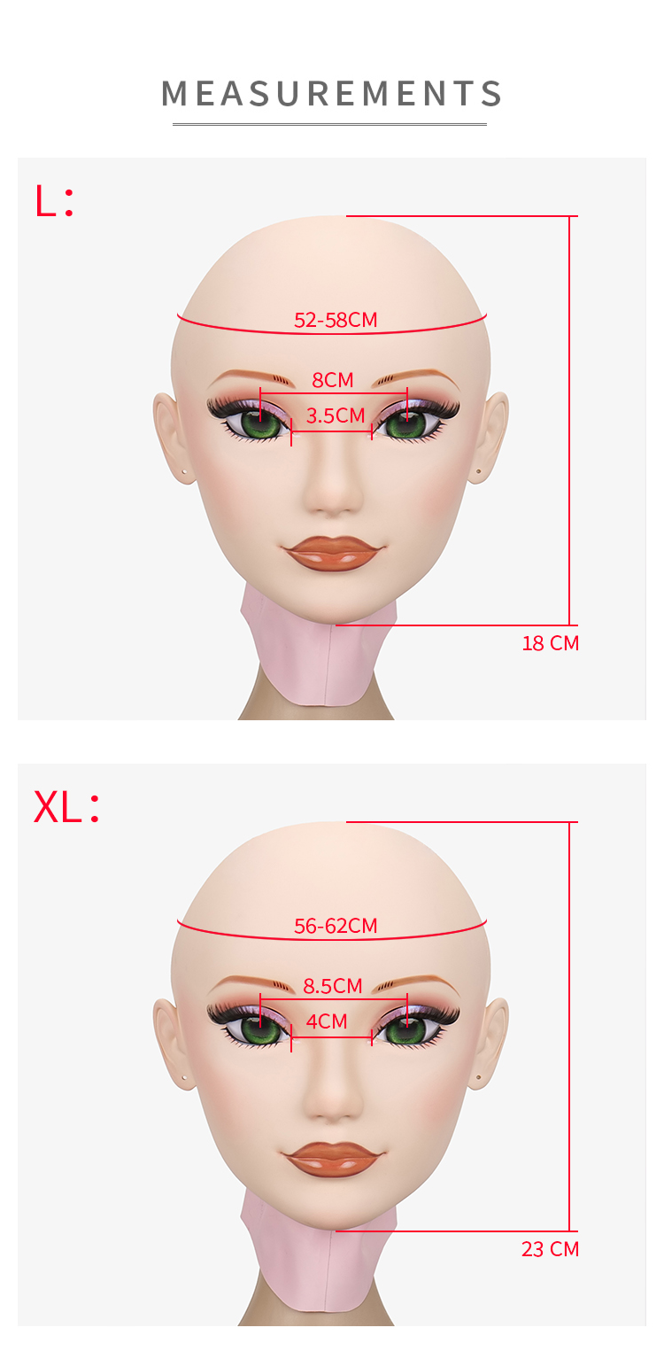 InTheMask by MOLIS Barbie doll mask with gag and latex hood, featuring detailed latex material and realistic face coverage.