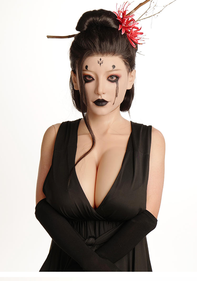 Silicone breastplate with realistic L cup shape, second face Luxuria's Boobs by Inthemask, featuring natural skin tone details.
