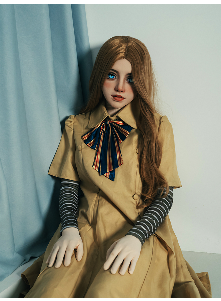 M3GAN style doll mask by SecondFace F03M, detailed horror-themed mask with realistic features and intricate design.