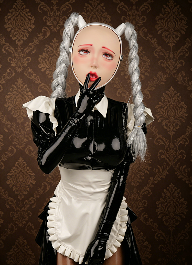 NEOGAN | "Sacred Disguiser" The White Mask with Detachable Ponytails & Locks
