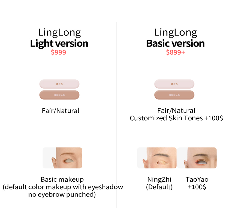 MoliFX | “Linglong” Ningzhi Makeup | The Oriental Beauty Female Mask with Breasts C Cup X04