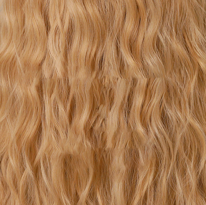 Long curly wool perm wig with middle part by InTheMask by MOLIS, showcasing soft, voluminous, and natural-looking hair.