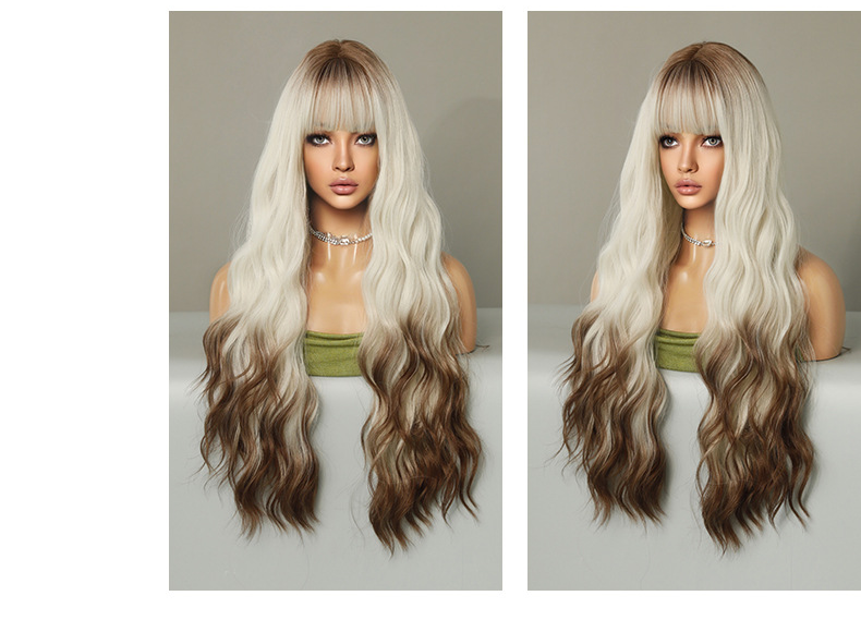 Long curly wool perm wig with a middle part by InTheMask by MOLIS, showcasing soft, voluminous curls and natural hair texture.