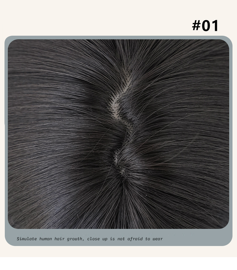 Long straight black wig with full black tea color, 73cm, from InTheMask by MOLIS, shown on a mannequin head.