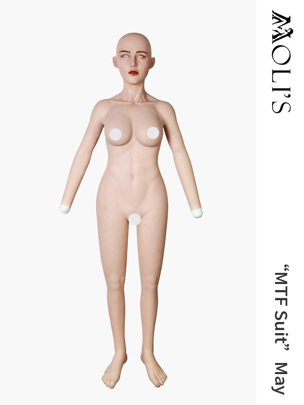 Ultimate Male to Female Silicone Bodysuit with "May" Female Mask - InTheMask by Moli's