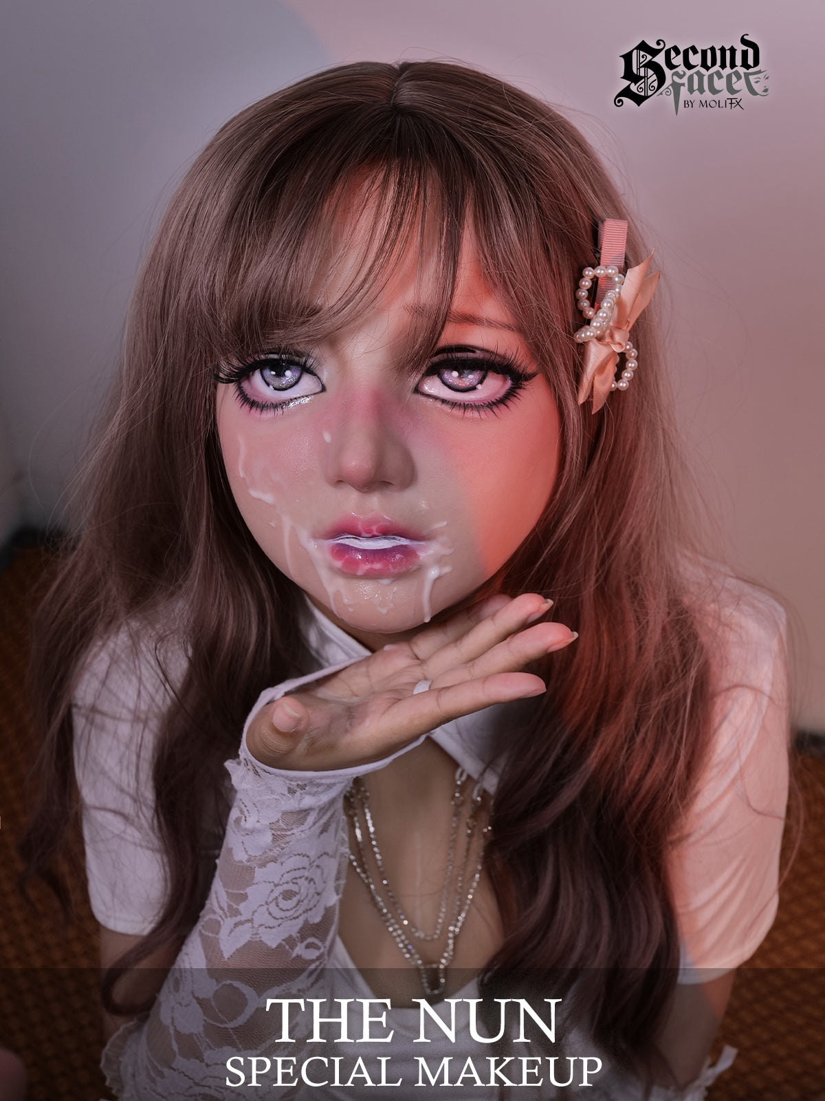 SecondFace by MoliFX | "The Nun" Ahegao Special Makeup Silicone Female Mask F03A - InTheMask by Moli's