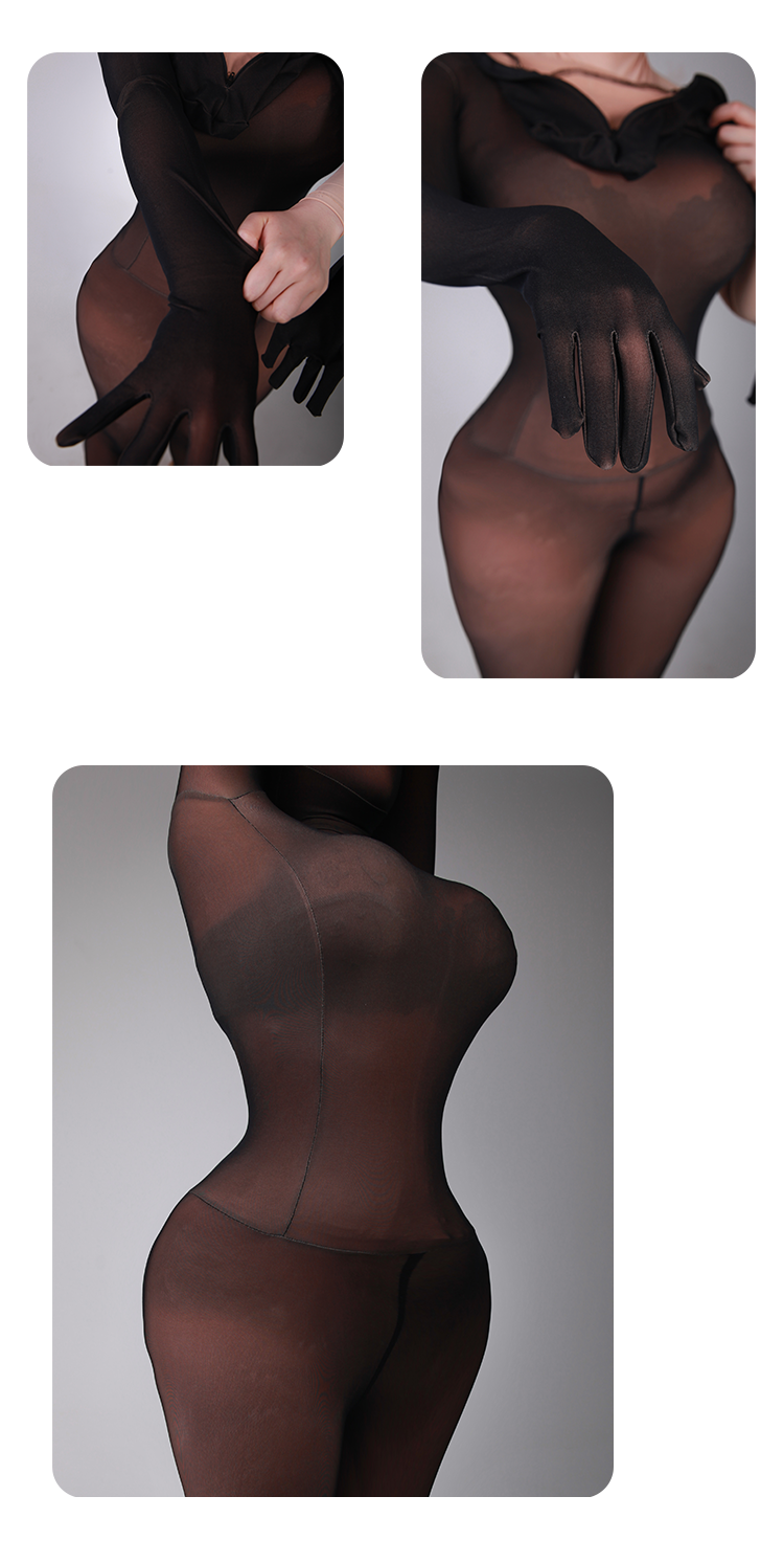 Medusa double-layered 300D Zentai suit from Molis Zentai Mist Series, featuring intricate design and form-fitting fabric.