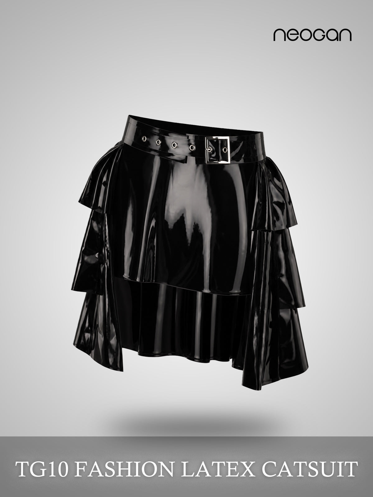 NEOGAN TG10 Asymmetric Latex Maid Suit (3-Piece Set)