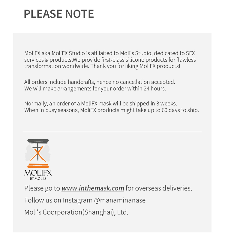 MoliFX | “Linglong” LL06 Makeup | The Oriental Beauty Female Mask with Breasts C Cup - InTheMask by Moli's