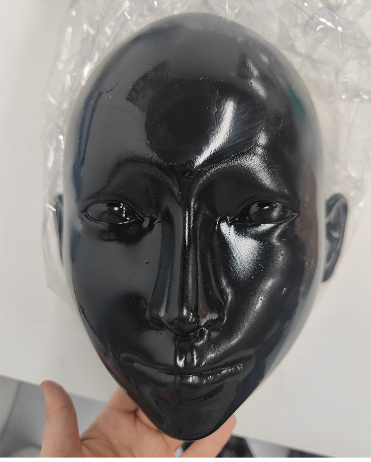 【Flash Sale 24% OFF】NEOGAN x SecondFace | Black Rubber Face "Obsidian" Silicone Mask - InTheMask by Moli's