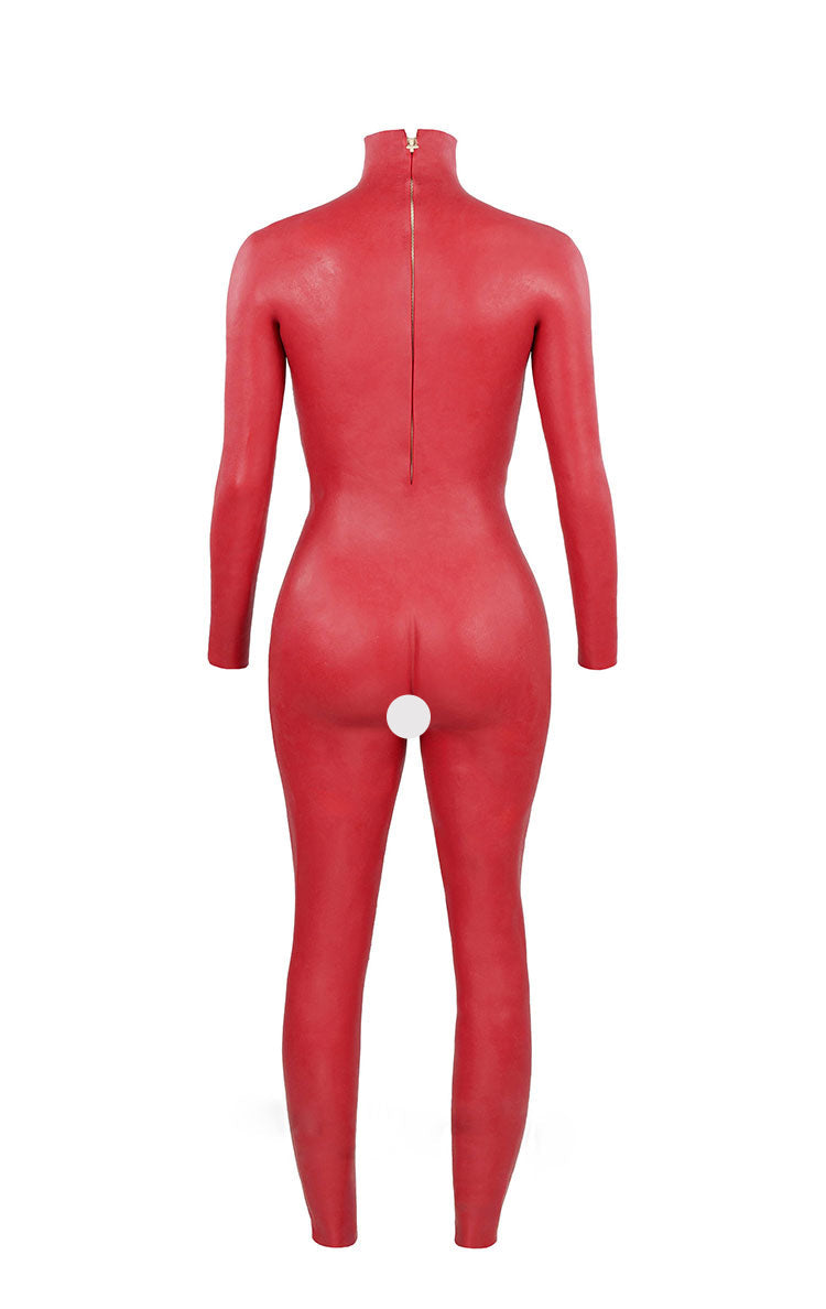 InTheMask MOLIS DM03R Purgatori and bodysuit set featuring a detailed costume with red and black elements, displayed on a mannequin.