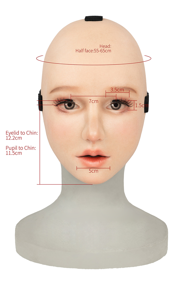 InTheMask by MOLIS silicone doll mask, normal version, detailed facial features and realistic skin texture in close-up image.