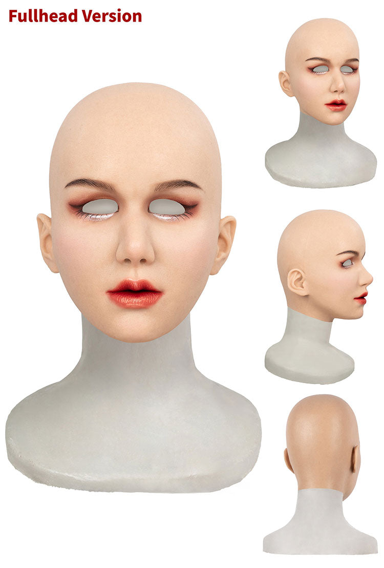InTheMask by MOLIS M30M vanilla silicone real mask makeup series normal version, close-up of realistic face mask with detailed features.