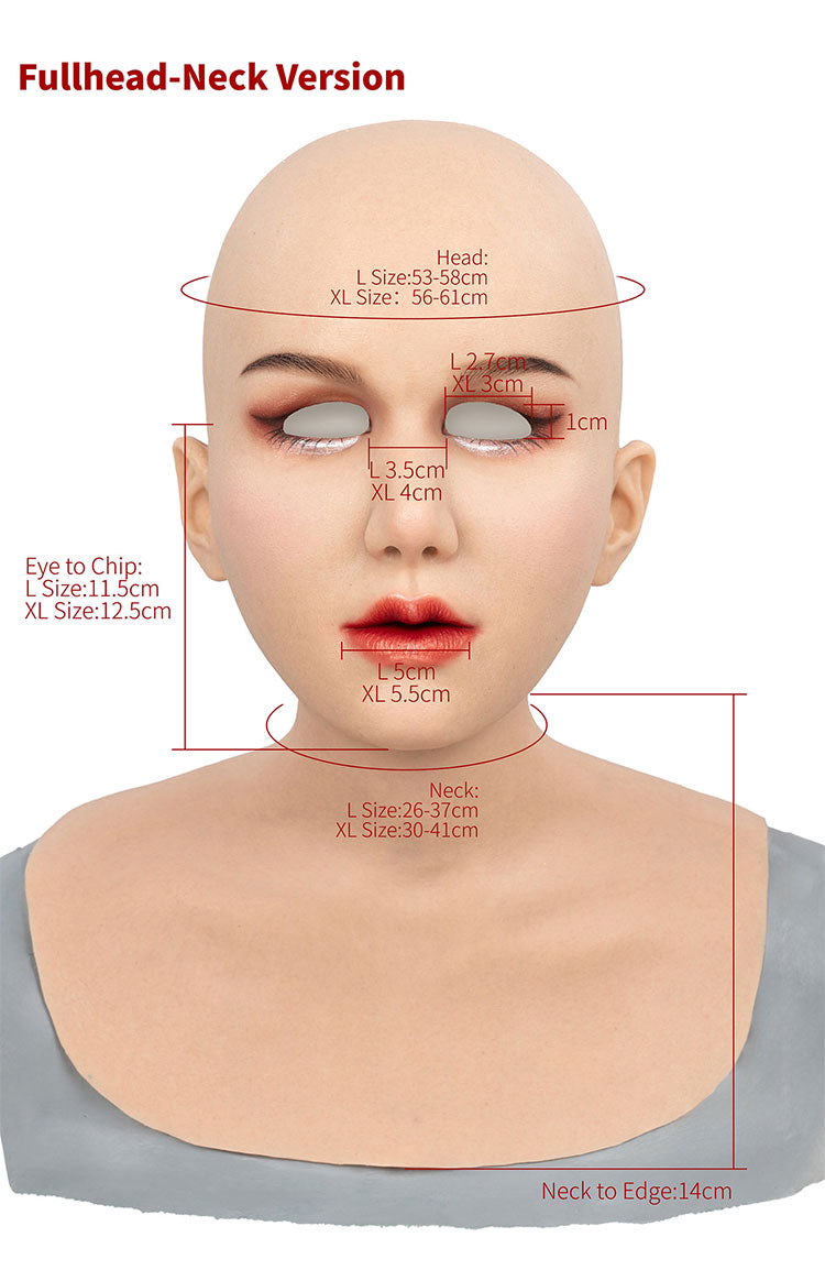 InTheMask MOLIS M30M vanilla silicone real mask makeup series normal version displayed on a mannequin head.