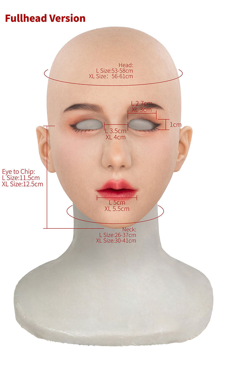 InTheMask M30 Vanilla Real Mask Normal Version in beige with black straps, showing the mask's smooth surface and adjustable fit.