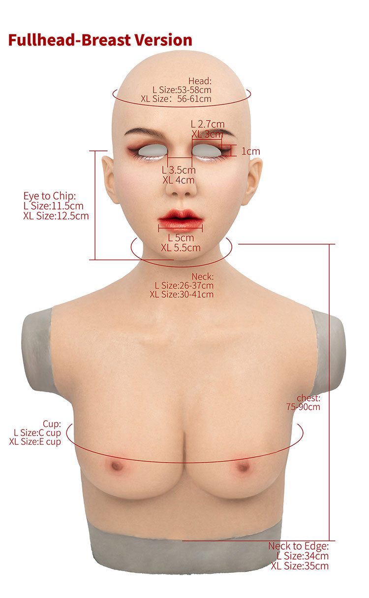 InTheMask by MOLIS M30M Vanilla silicone real mask makeup series, normal version, showing detailed facial features and smooth texture.