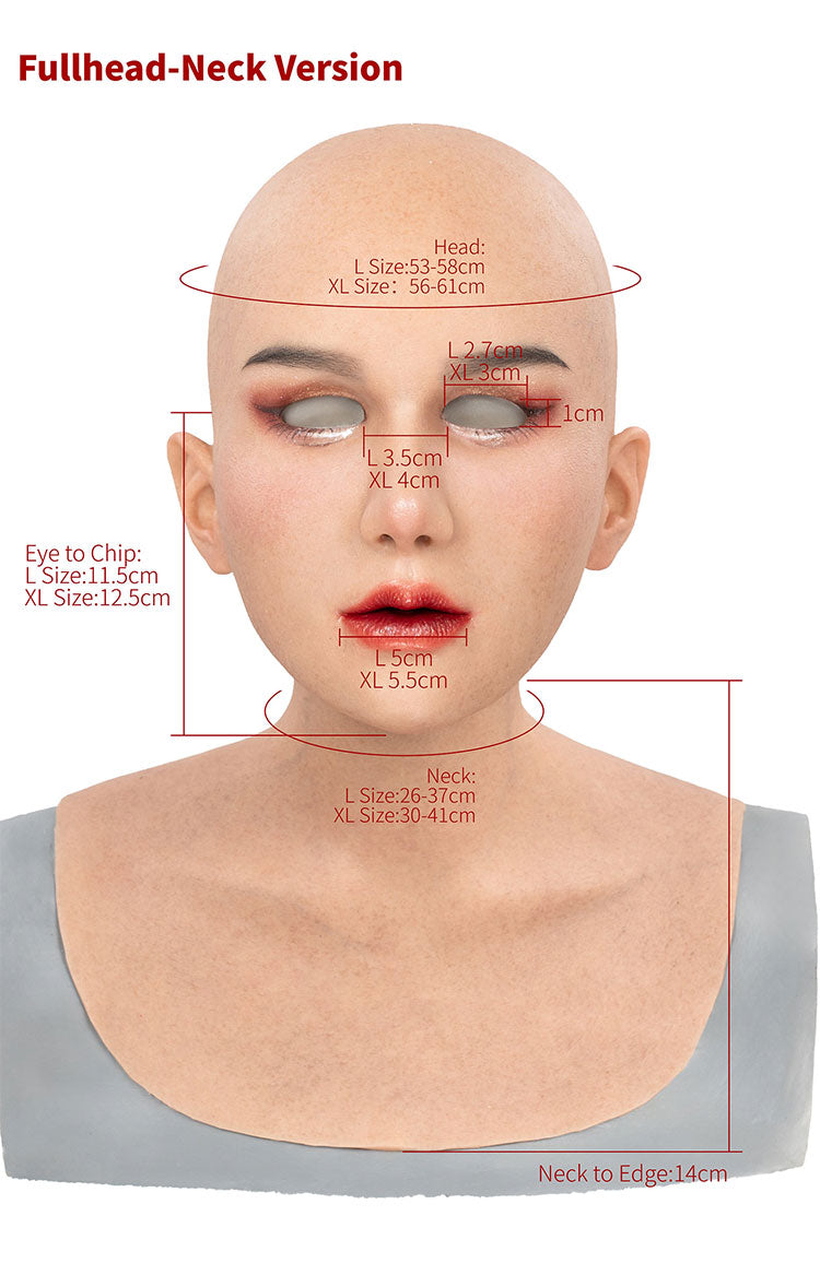 InTheMask MOLIS M30MSR vanilla silicone real mask from the Makeup Series, showcasing realistic facial features and smooth texture.