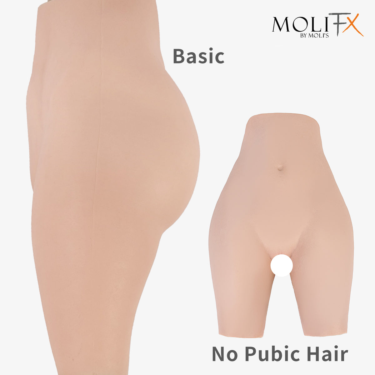 InTheMask MOLIS Kim4 XL silicone girdle pant with extreme hip and thigh enhancement, shown on a model.