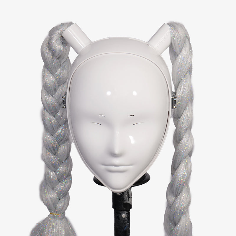 NEOGAN | "Sacred Disguiser" The White Mask with Detachable Ponytails & Locks