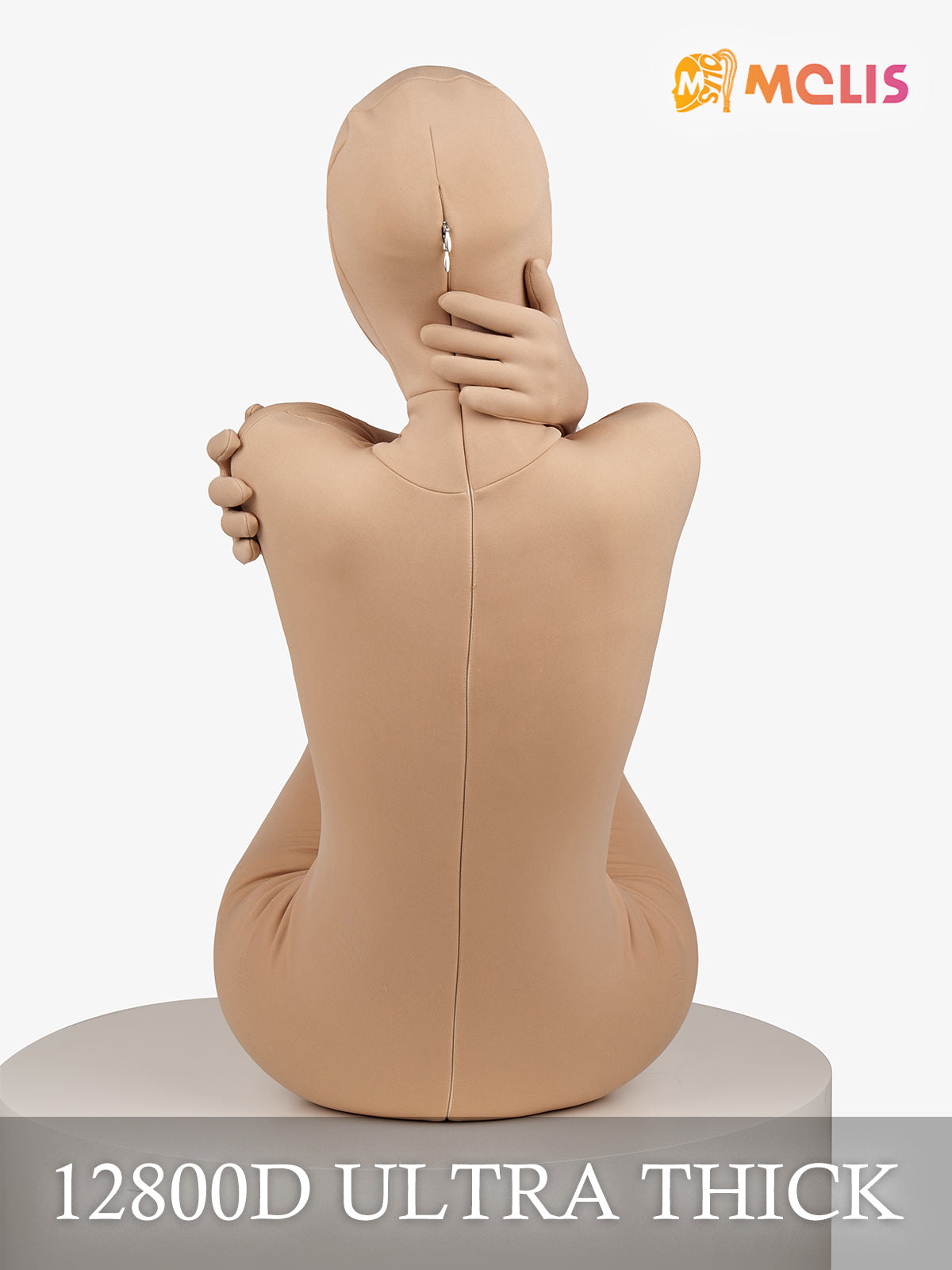 InTheMask by MOLIS Ultra Thick Series 2nd Gen 12800D seam-reduced Zentai for Kigurumi, showcasing the heavy, plush costume material.