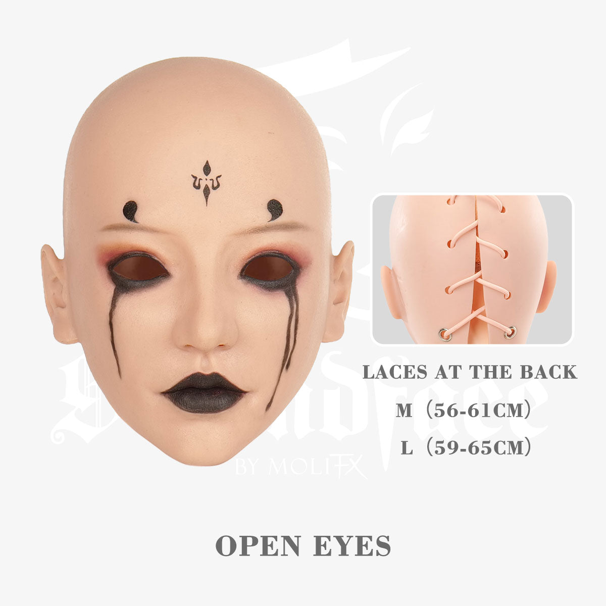 SecondFace by MoliFX "Acedia The Sloth" Spider Spirit 4th Sister makeup featuring black and intricate character details.