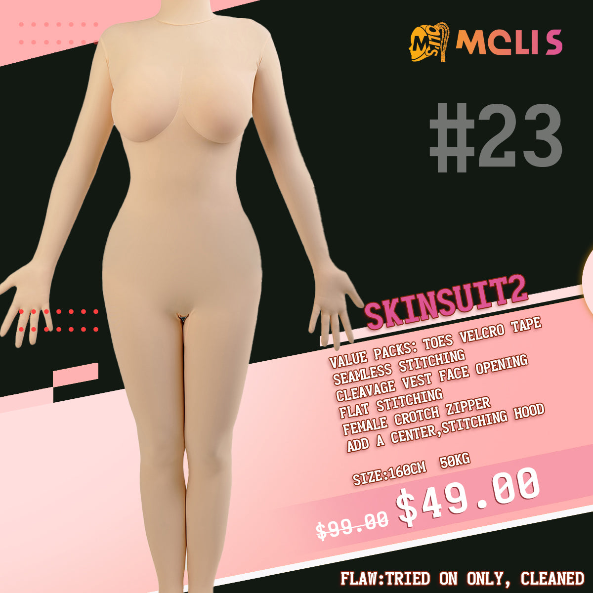 【Flash Sales 78%OFF】Multiple Full-Coverage Bodysuit Molis Zentai