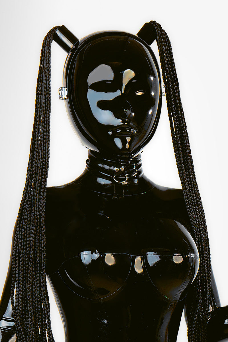 【Flash Sales 25%OFF】NEOGAN "Disguiser" The Black Mask with 2 Ponytails & Padlocks - InTheMask by Moli's