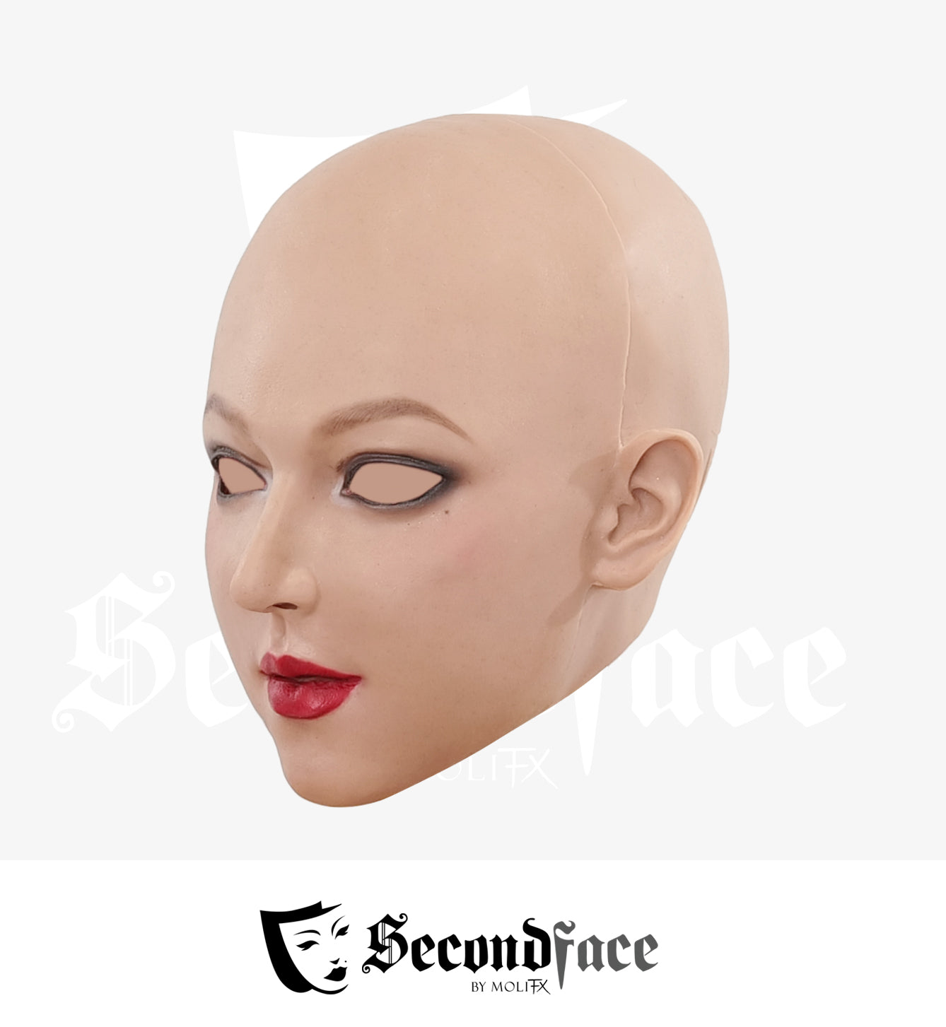 InTheMask Midnight Invidia silicone female mask with detailed facial features and dark finish, designed for cosplay and costume use.