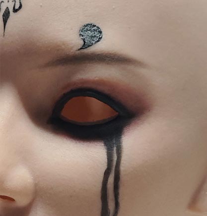 SecondFace by MoliFX "Acedia The Sloth" Spider Spirit makeup mask, featuring black and detailed spider-themed design.