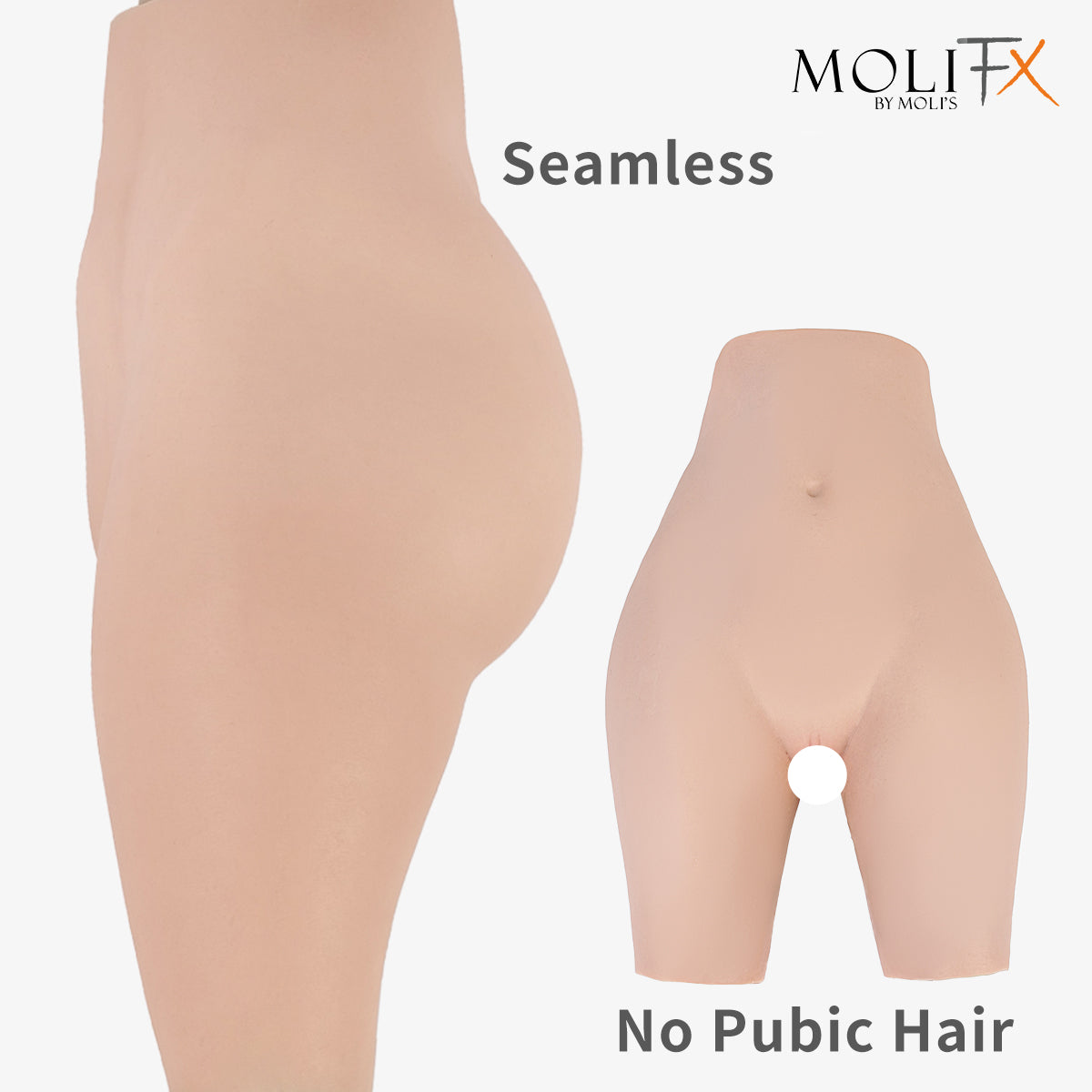 InTheMask MOLIS Kim4 XL silicone girdle pant showcasing extreme hip and thigh enhancements, black with smooth finish and high waist design.