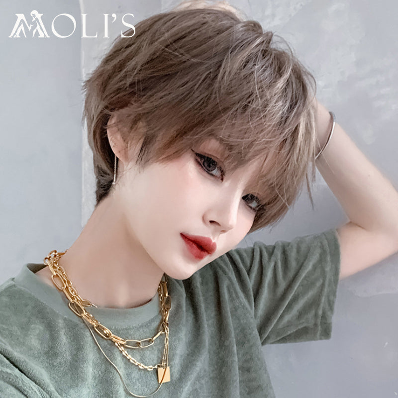 Moli's Wigs  Honey Tea Flax 28cm Short Hair