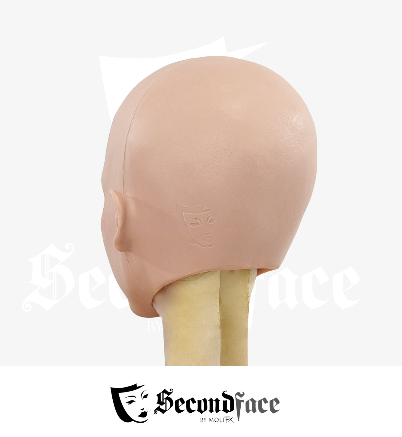 InTheMask by MOLIS SecondFace Midnight Invidia silicone female mask, detailed facial features, black color, realistic design.