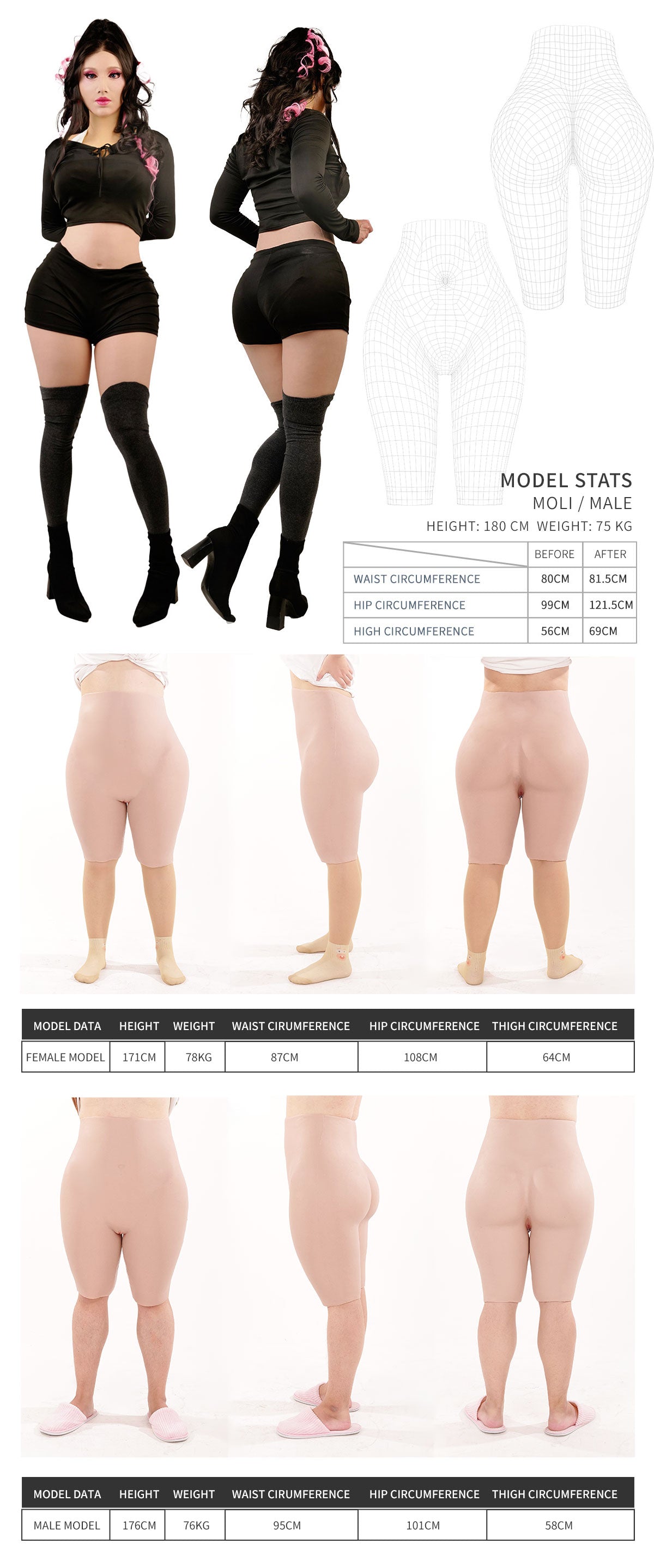 The Kim4 | Ultimate Bimbo Girdle Pant by MoliFX XF02 - InTheMask by Moli's