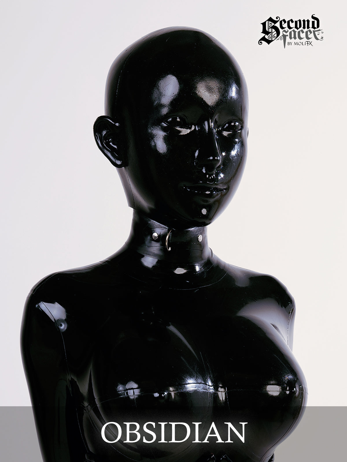 NEOGAN x SecondFace | Black Rubber Face "Obsidian" Silicone Mask - InTheMask by Moli's