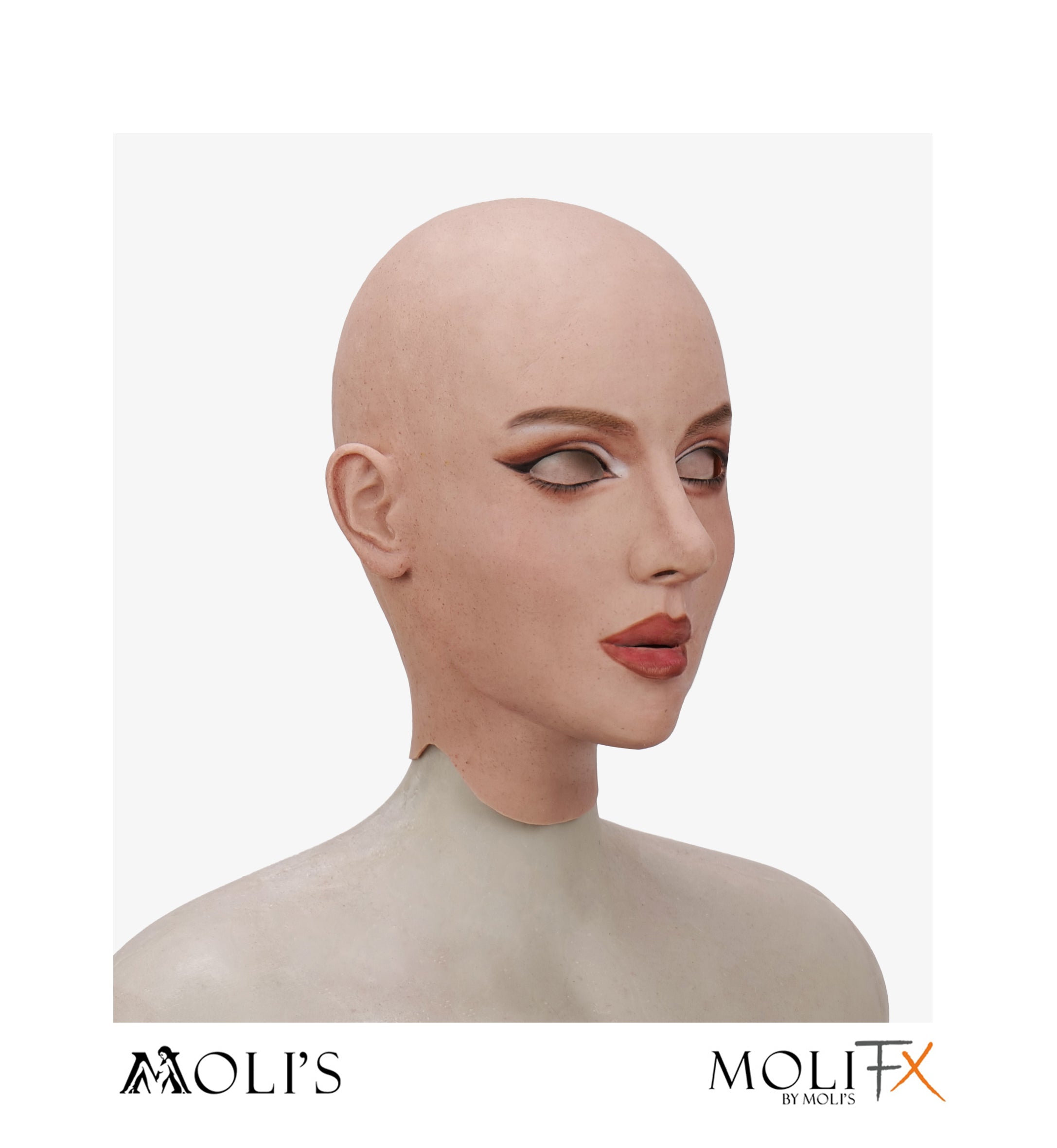 Amelia "Soho Makeup" SFX-Level Silicone Female Mask by MoliFX - InTheMask by Moli's
