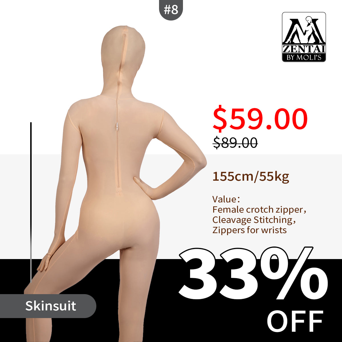 【Flash Sales 57%OFF】Multiple Full-Coverage Bodysuit Moli's Zentai - InTheMask by Moli's