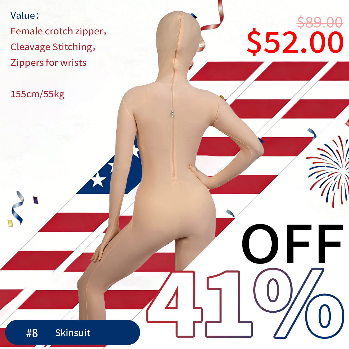 【Flash Sales 57%OFF】Multiple Full-Coverage Bodysuit Moli's Zentai