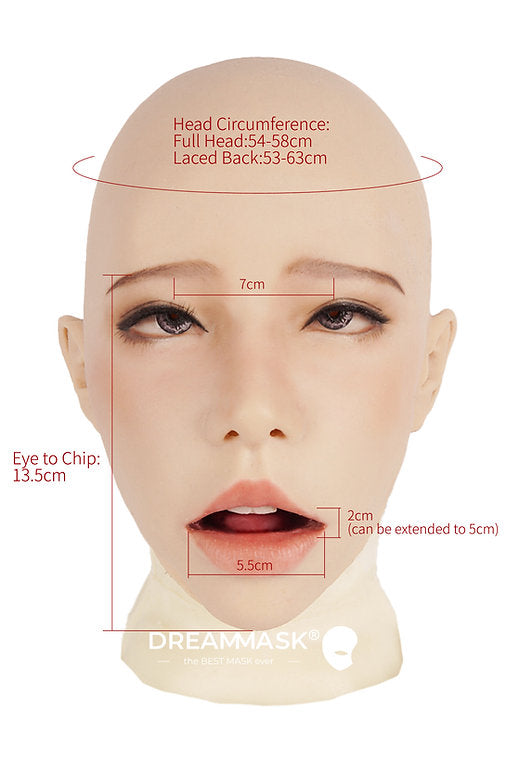 "Poppy" The Female Mask with Gag Optional Ahegao Face - InTheMask by Moli's