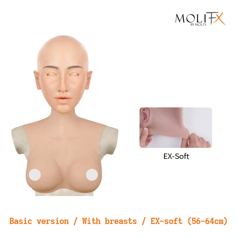 MoliFX | “Linglong” Ningzhi Makeup | The Oriental Beauty Female Mask with Breasts C Cup X04 - InTheMask by Moli's