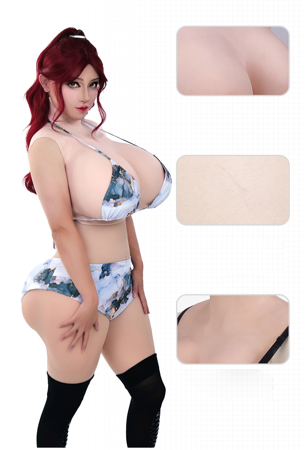 ZERO TOUCH 2 | X Cup Silicone Breastplate, Extra-Large Breast Forms