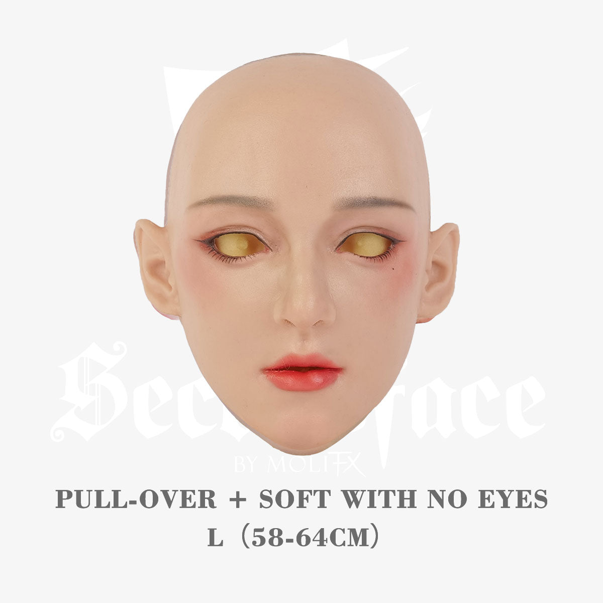 Silicone female mask with devil Invidia design from SecondFace by Inthemask, featuring detailed facial features and two style options.