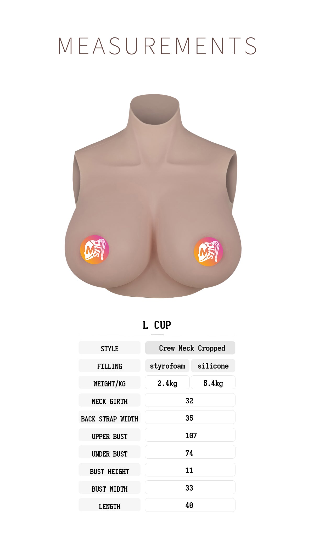 SecondFace | Luxuria's Boobs L Cup Silicone Breastplate