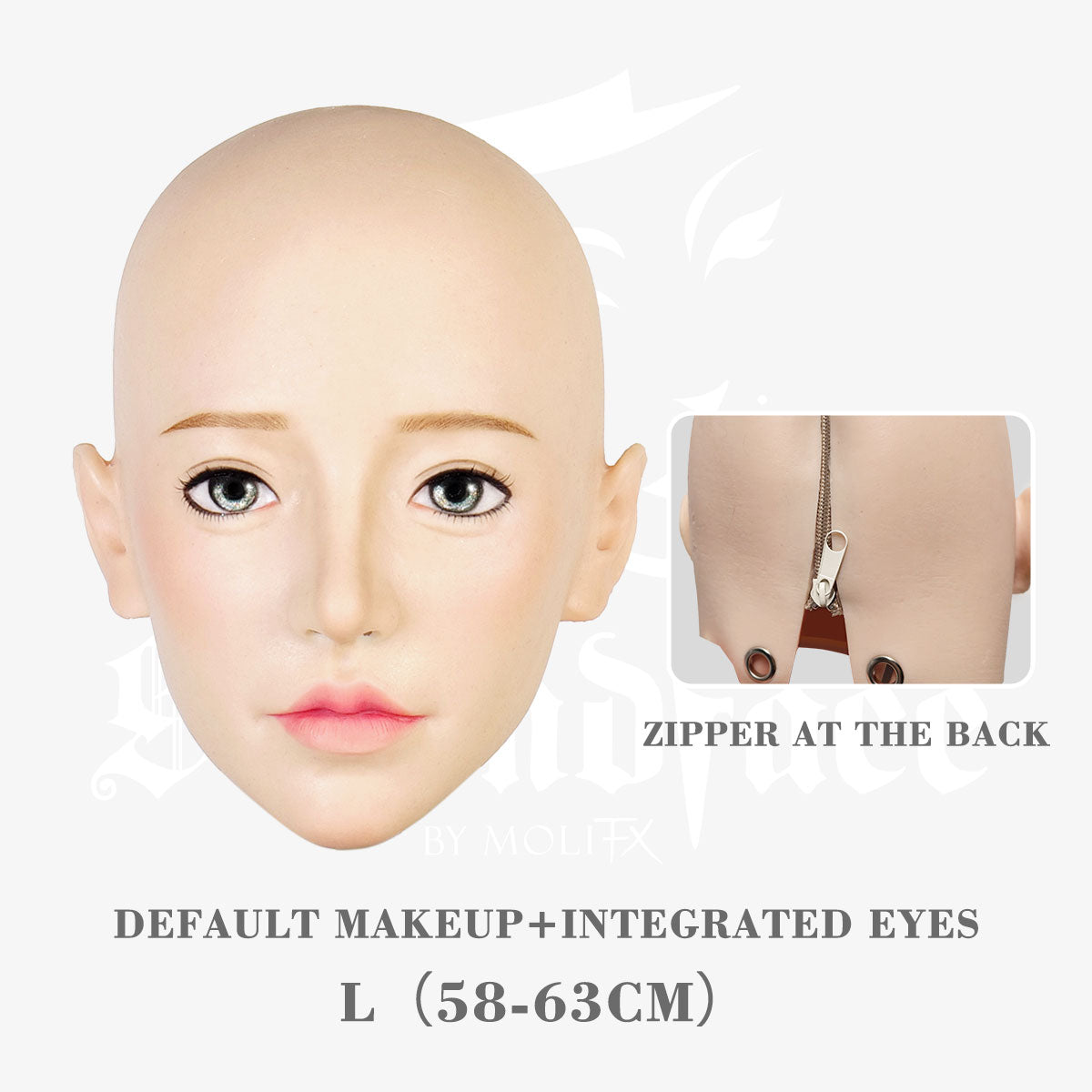 SecondFace by MoliFX Acedia The Sloth female mask from The 7 Deadly Sins collection, featuring detailed sloth-inspired facial design.