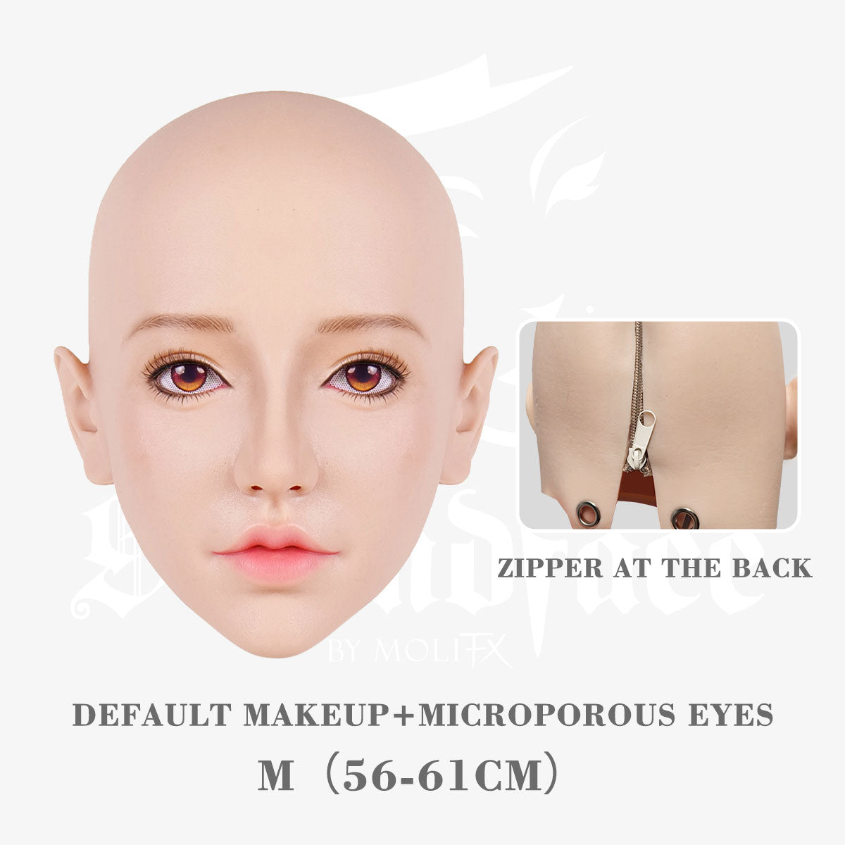 SecondFace MoliFX Acedia The Sloth female mask from The 7 Deadly Sins collection, featuring detailed sloth-inspired design.