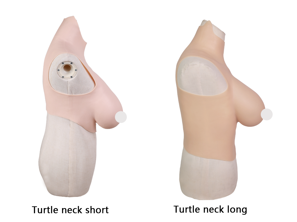 Silicone breastplate "H" cup from InTheMask by MOLIS, designed for crossdressers, showing a realistic, smooth, and contoured appearance.