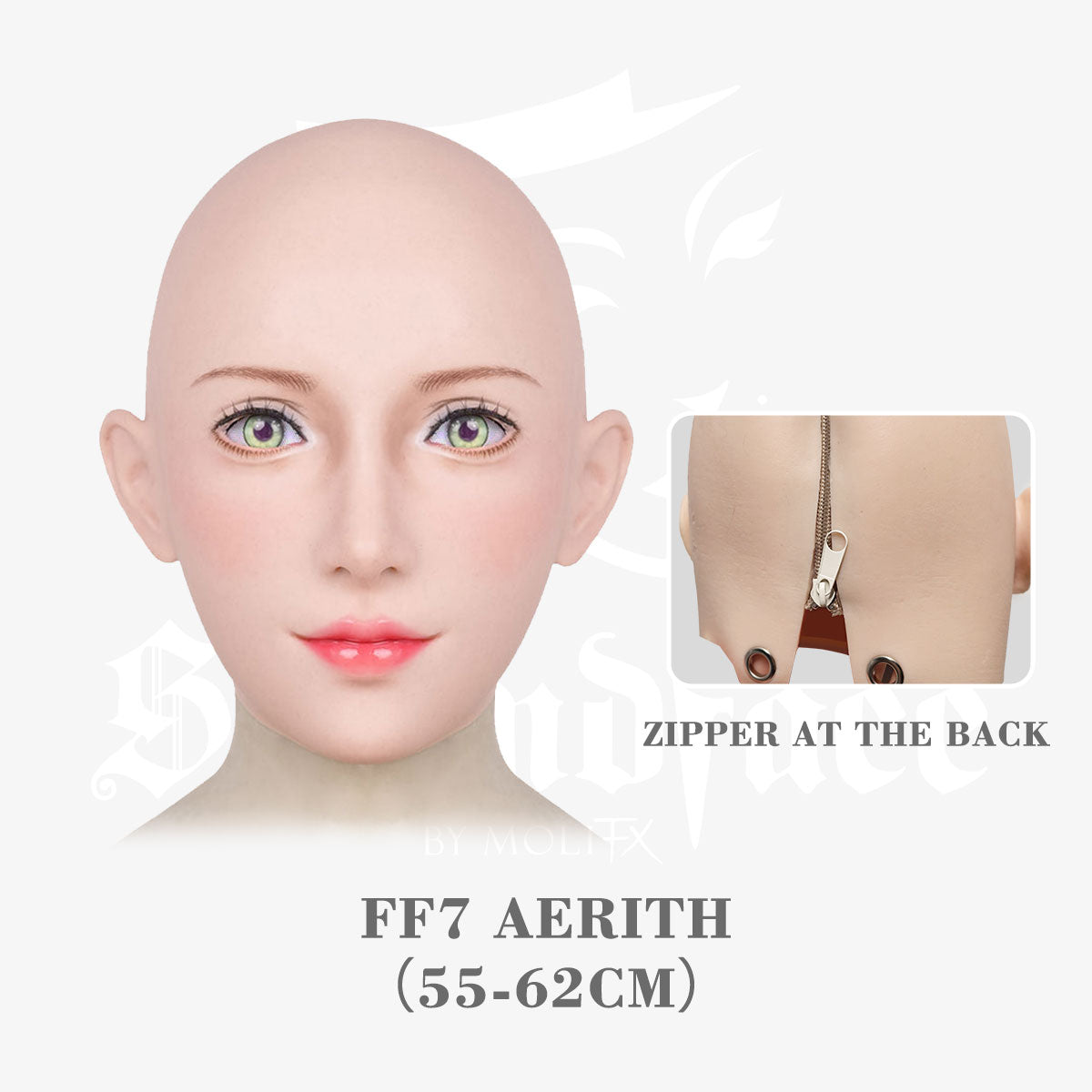 SecondFace | "The Aerith“ Silicone Female Mask Special Makeup F04A - InTheMask by Moli's