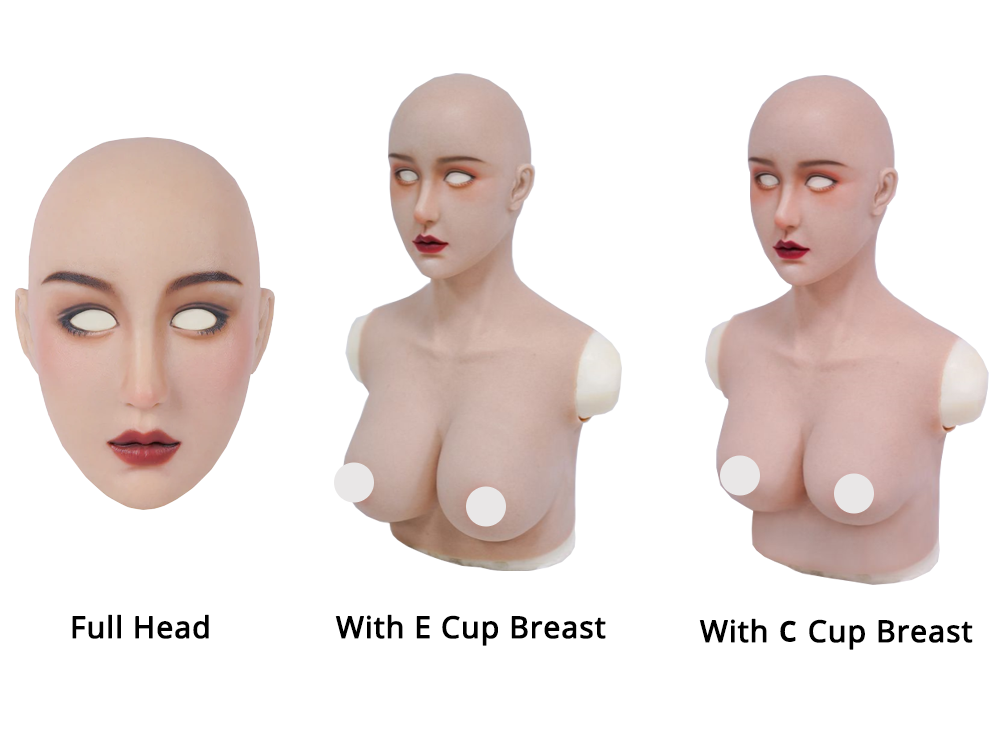 InTheMask Doris DM02 silicone mask, normal version, showing realistic facial features and smooth skin tone.